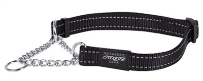 Rogz for Dogs  Fanbelt Choker Verstelbaar Zwart 56 x 2 cm