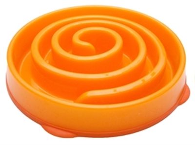 Slobowl feeder mini coral spiraal oranje