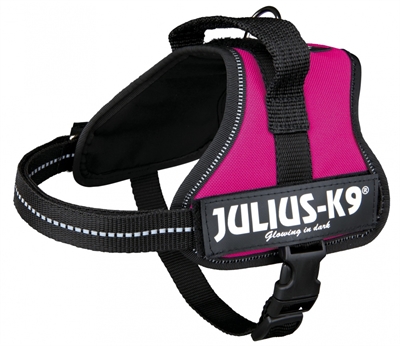 Julius k9 powerharnas / tuig voor labels fuchsia