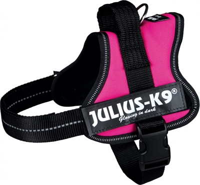 Julius k9 powerharnas / tuig voor labels fuchsia