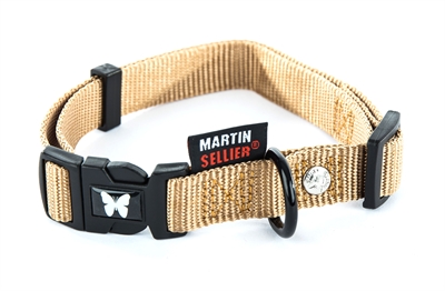 Martin sellier halsband nylon beige verstelbaar 20-30CM