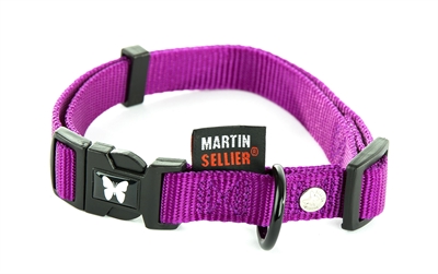 Martin sellier halsband nylon paars verstelbaar 30-45CM