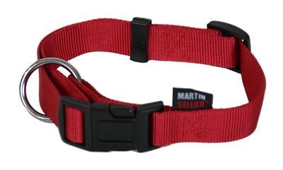 Martin Sellier halsband basic nylon rood 20-30 CM