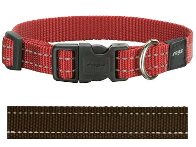 Rogz for Dogs Snake Hondenhalsband Verstelbaar Bruin 40 x 1,6 cm