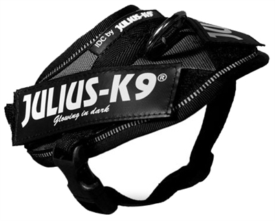 Julius K9 Power-Harnas/Tuig Nylon Zwart 43 x 2 cm