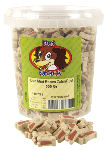 Petsnack botjes mini duo zalm/rijst