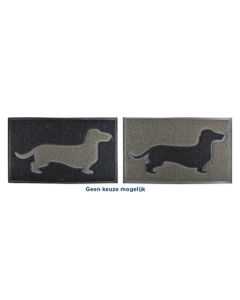 Deurmat teckel pvc assorti