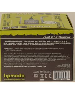 Komodo keramische es lamphouder met bevestigingsplaat